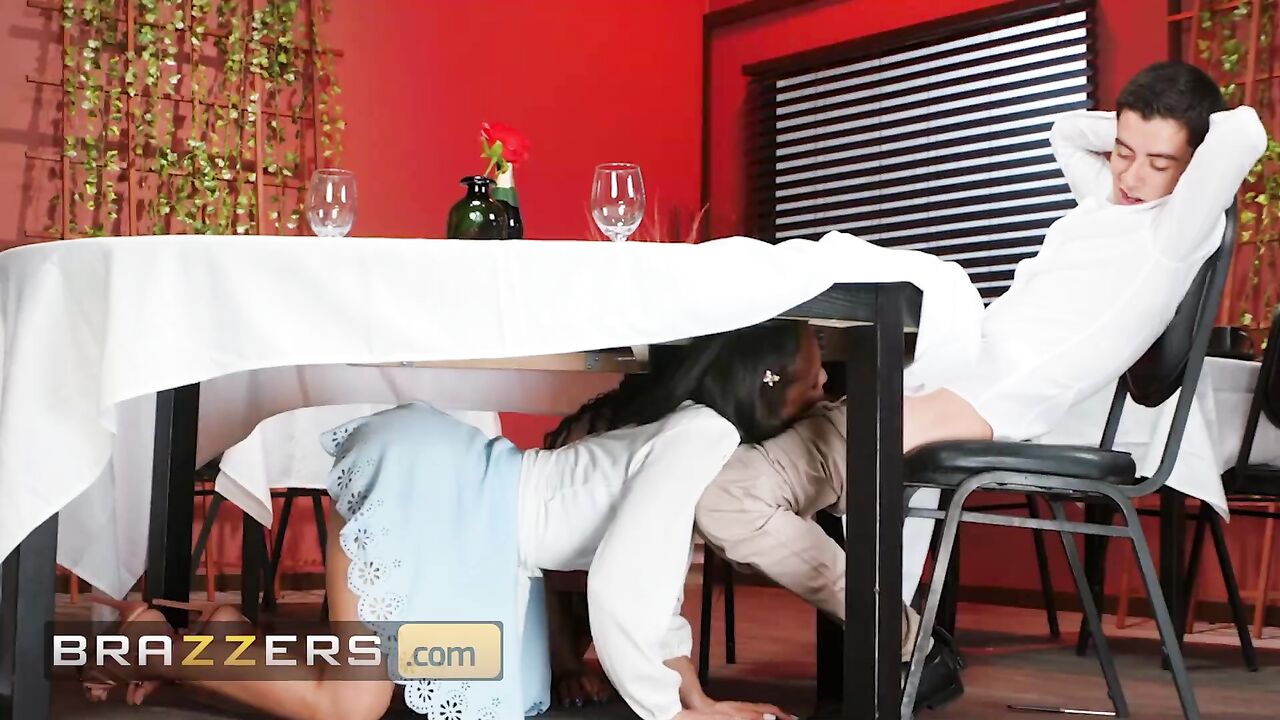 Brazzers - How Long Ebony Mystique, Alexis Tae & Her Bf's 3some Will Last Before They Get Caught?
