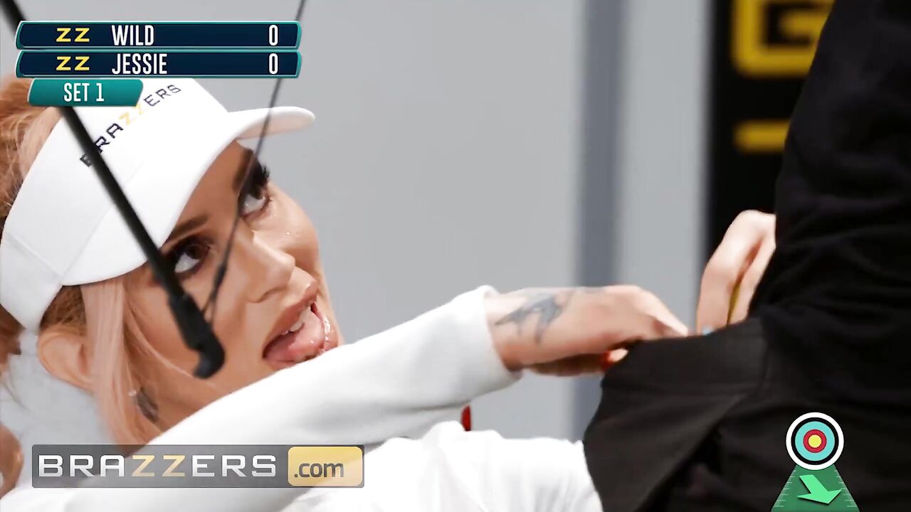 Brazzers - Sarah Jessie Tries To Sabotage Zac Wild's Shot By Putting His Dick Deep In Her Cute Ass