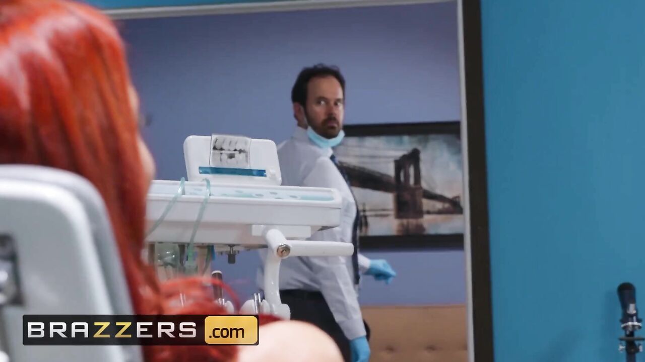 Brazzers - Redhead lesbians lick pussy at dentist office