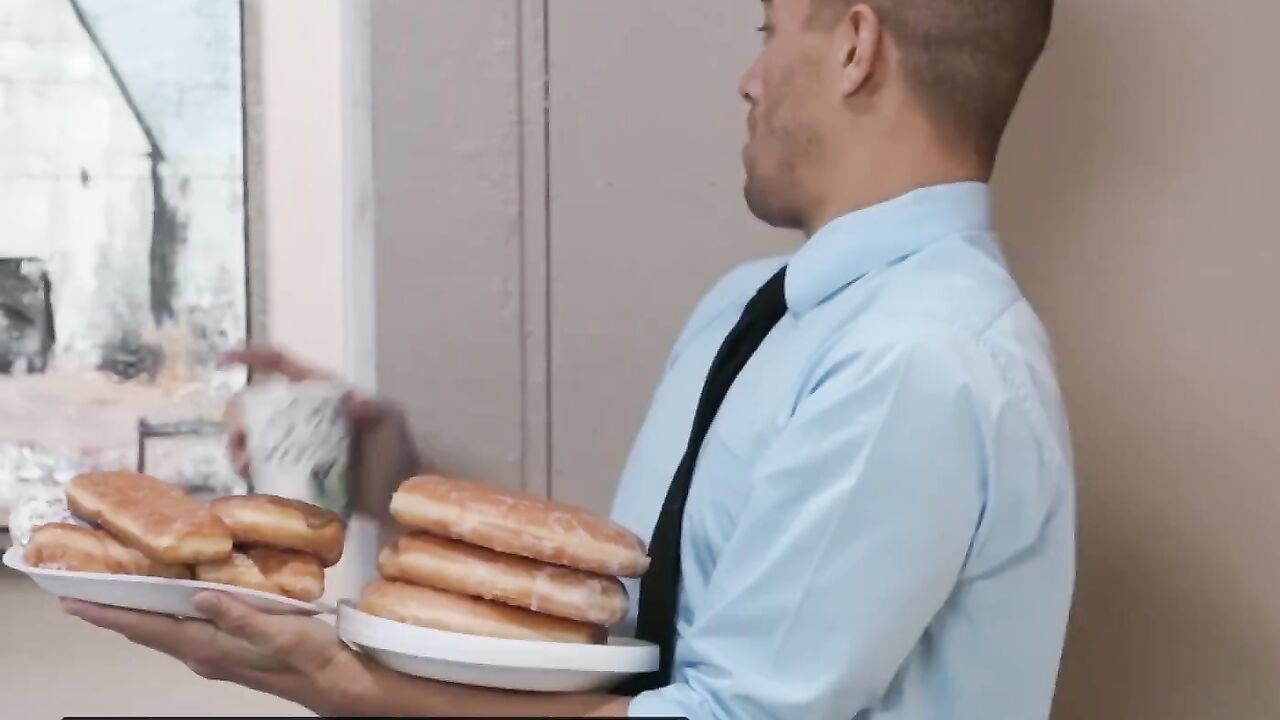 Brazzers - Inked office slut Karma Rx likes dick with her Donut