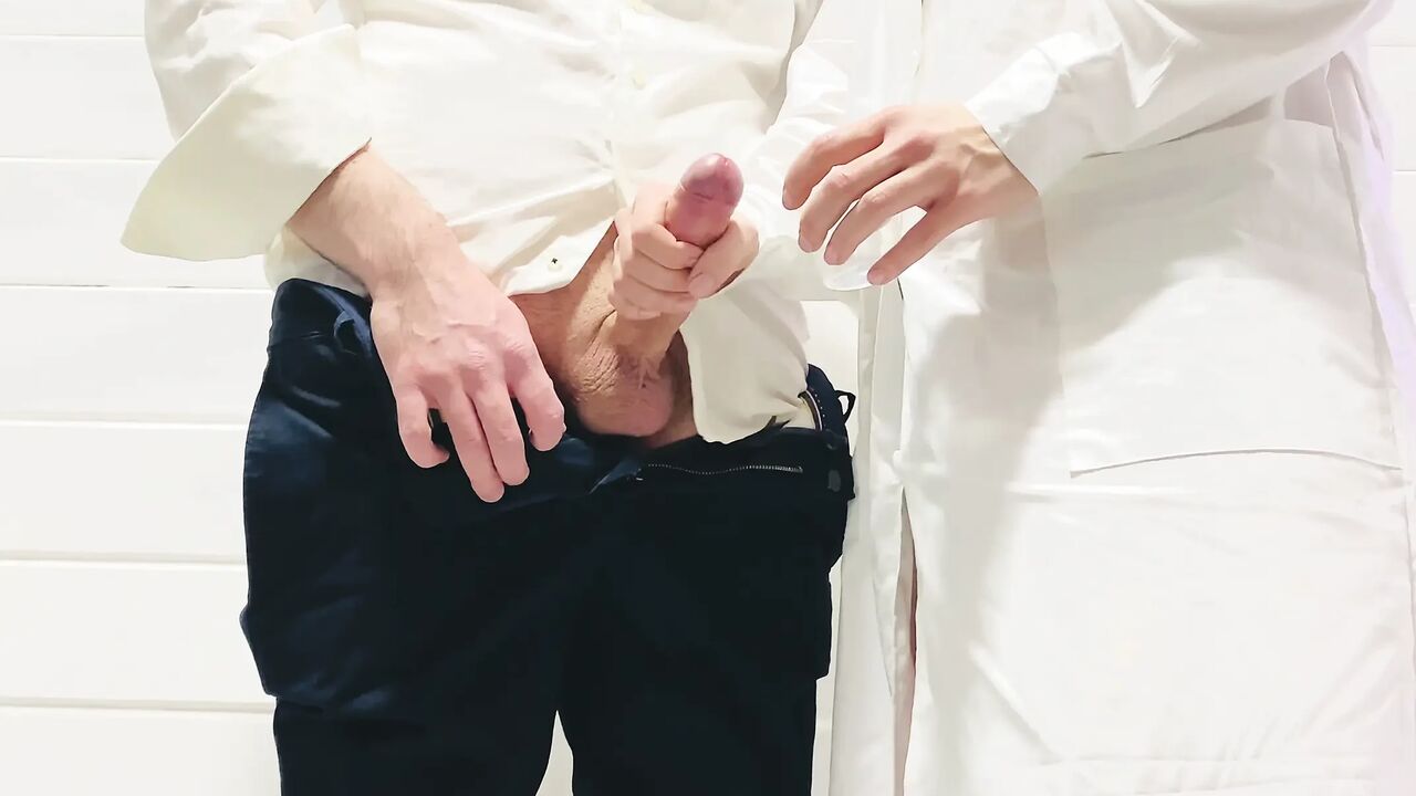Real Nurse Helped the Client to Collect a Sperm Analysis