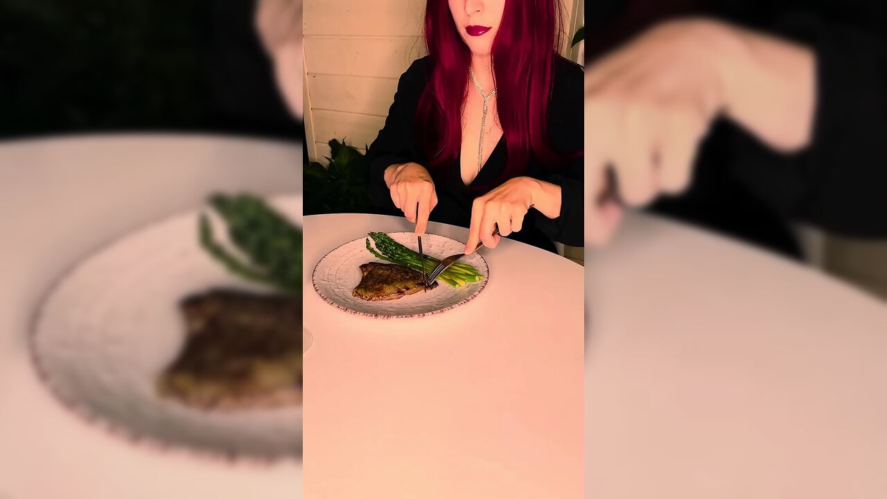 Dinner with You. Steak with Asparagus