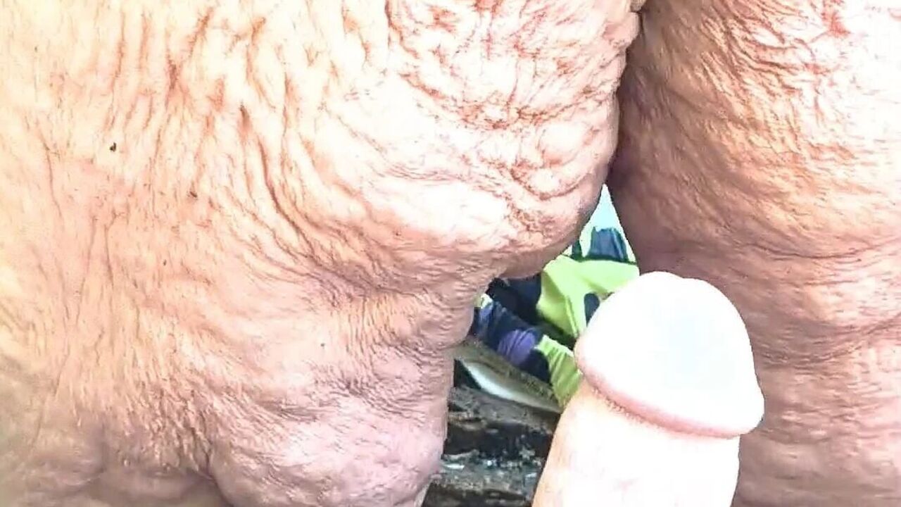 Country Rednecks at It Again Bent Over Huge Tree