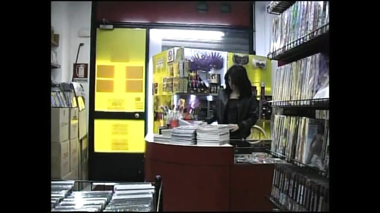 Masked Brunette Hardly Fucked in the Videostore