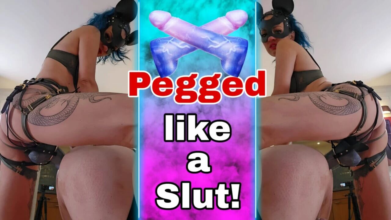 Training Zero Anal Pegging Like a Slut with my Strapon Femdom Bondage Slave