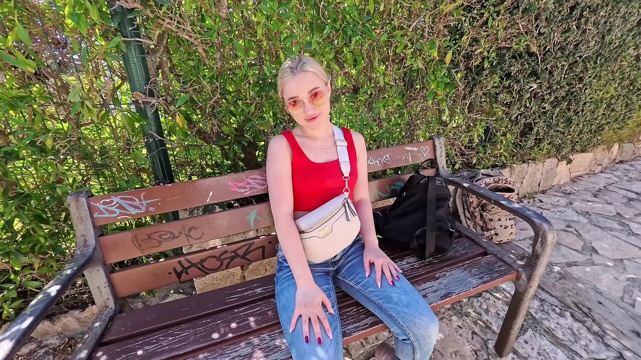 Blonde Teen Gets Her Shaved and Pierced Cunt Fucked on the Beach