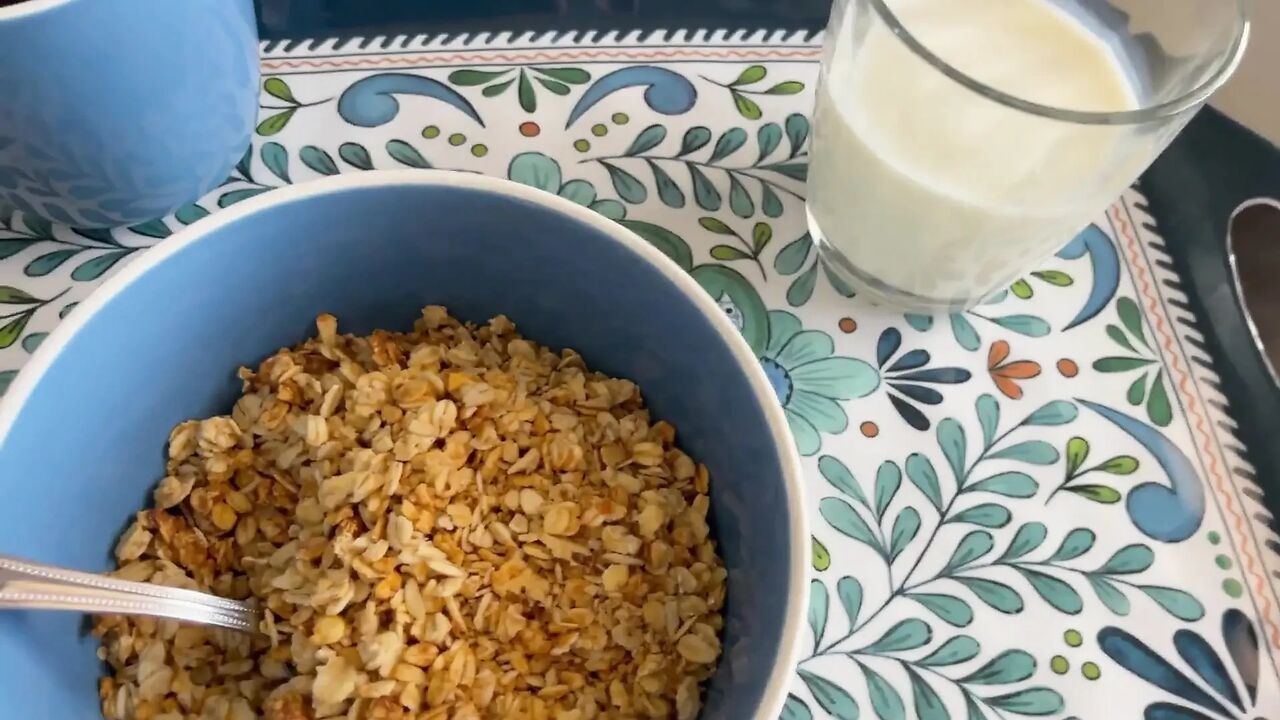 Breakfast in bed with extra cream