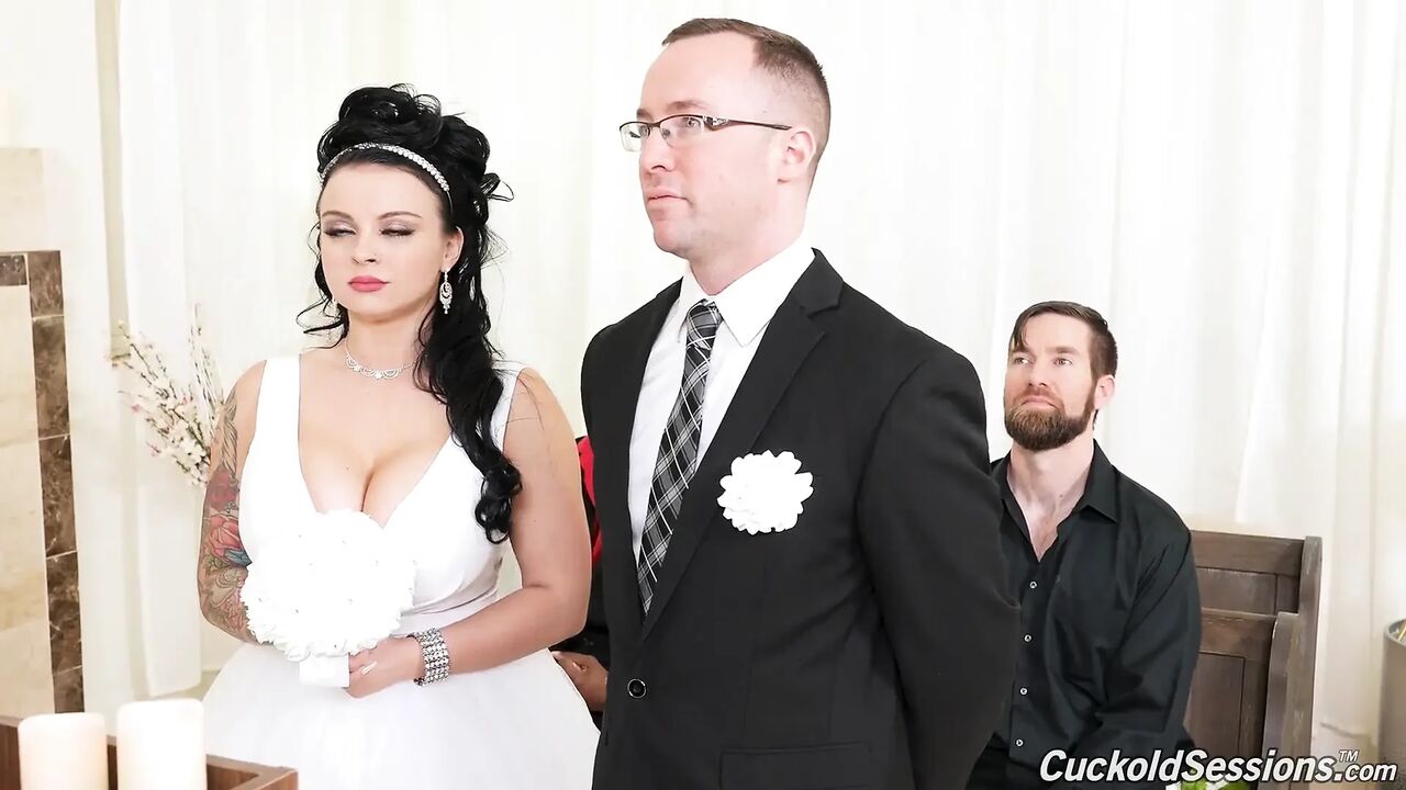 Payton Preslee's wedding turns rough interracial threesome - Cuckold Sessions
