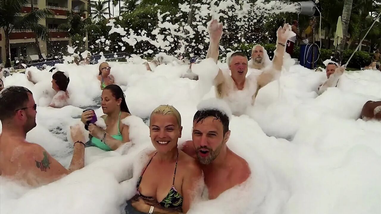 Just married couple enjoys in their honeymoon with a bunch of sex fun - 3 scenes in 1