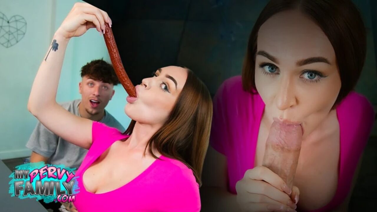 MyPervyFamily - My Big Titty Stepsister Can Deepthroat!? - Emily Norman