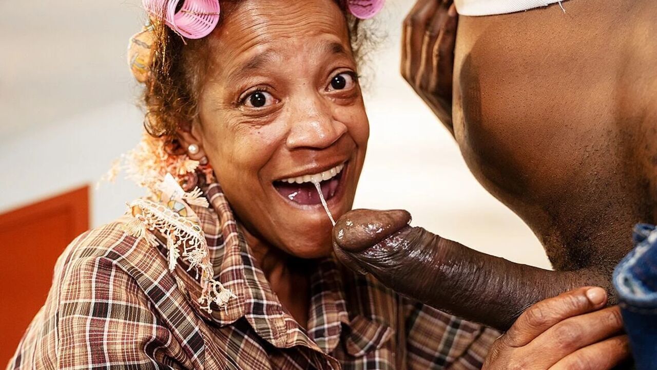 Fat Belly Ebony Mature Anal Destroyed by a BBC
