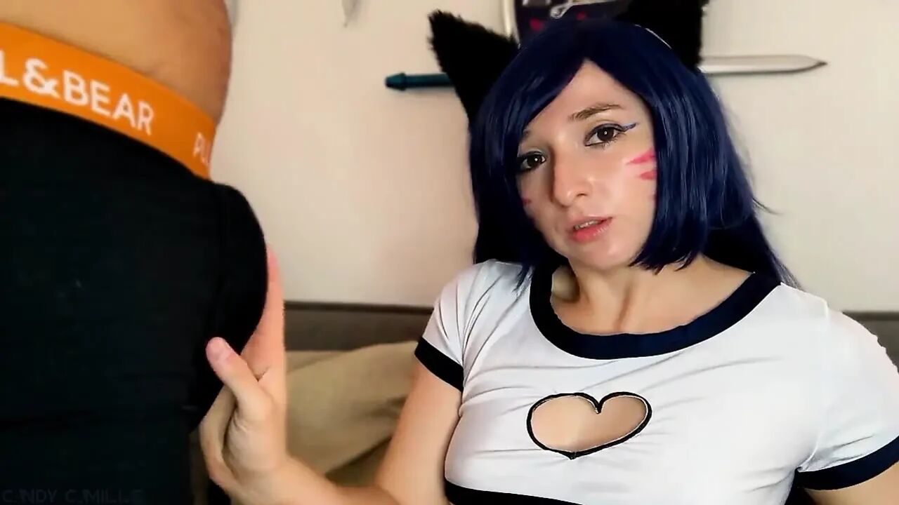 Ahri From League of Legends Gives a BJ