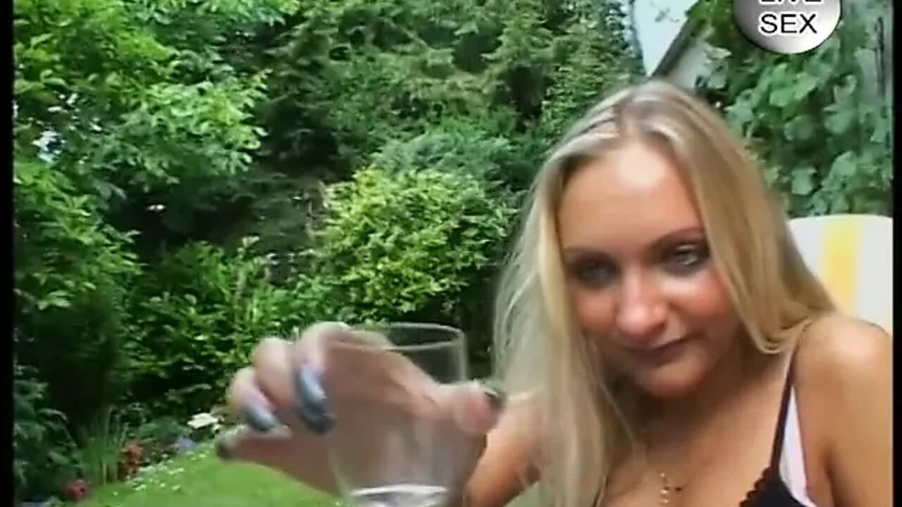 Blonde beauty gets doggystyled and fingered outdoors