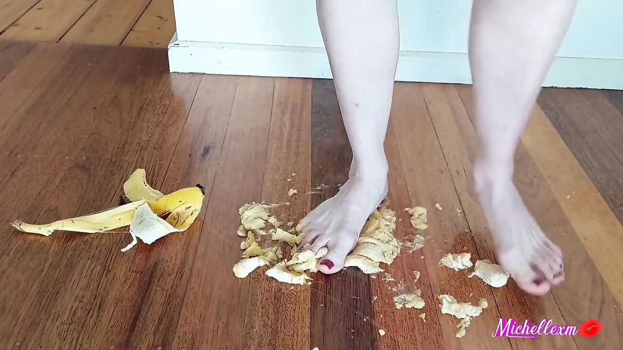 Feet Squishing Banana