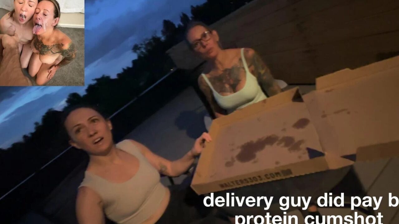 Delivery Guy Fucked 2 Clients Facecum Instead of Pizza