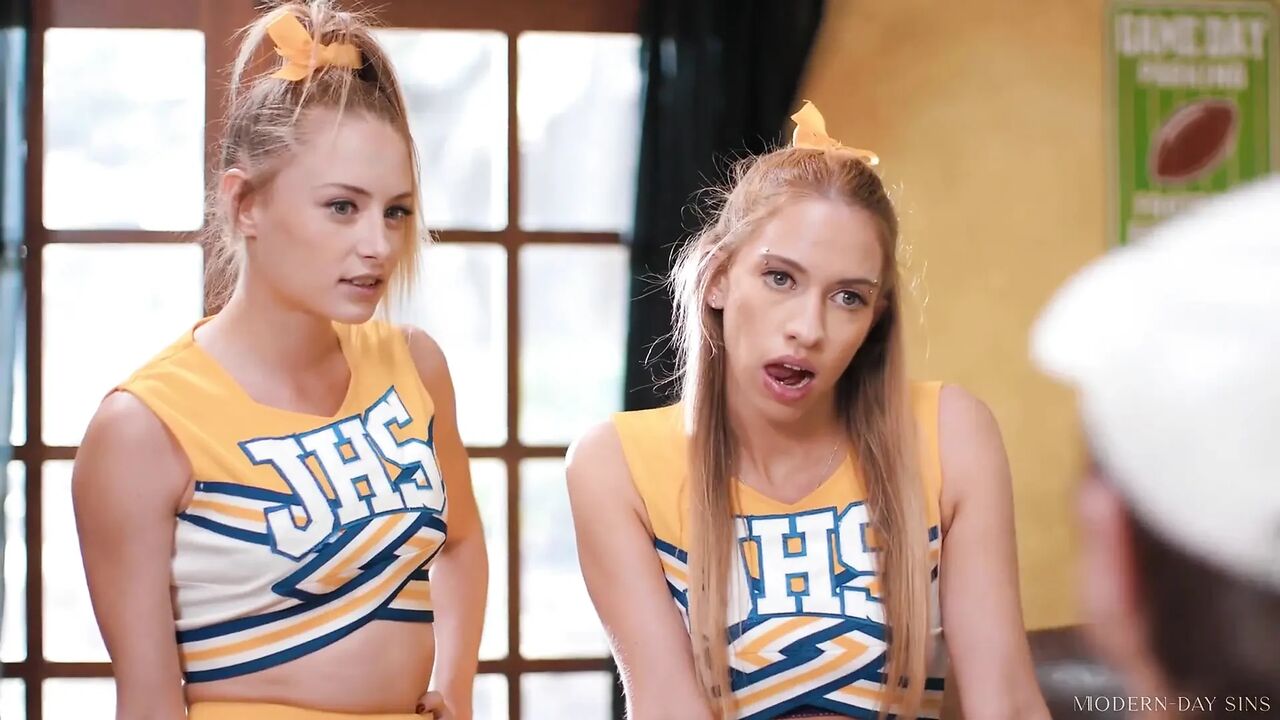 Modern-day Sins - Slutty Cheerleaders Khloe Kapri & Kyler Quinn Butt Fucked by Pervy College Coach!