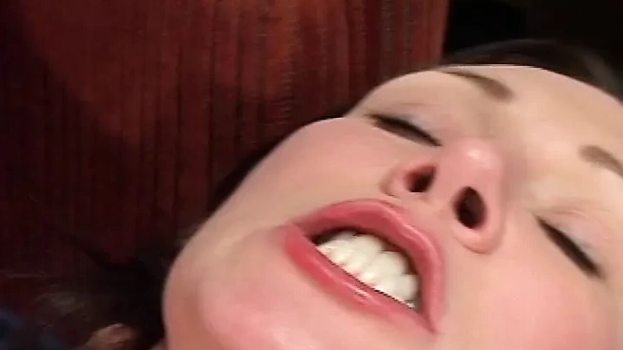 Perfect babe got big load of cum on her tits
