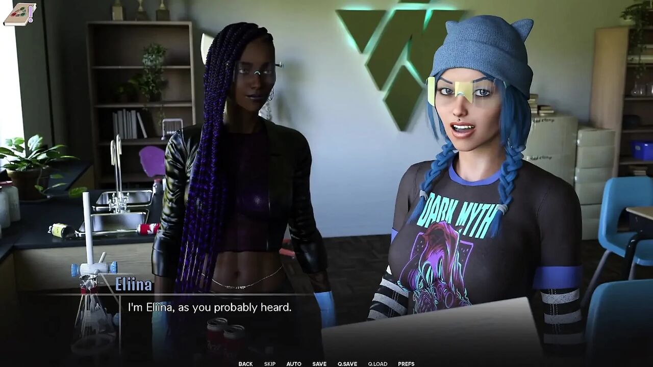 Taboo University #03 - Chem Class with Beatiful Black 18yo and Blue Haired Emo