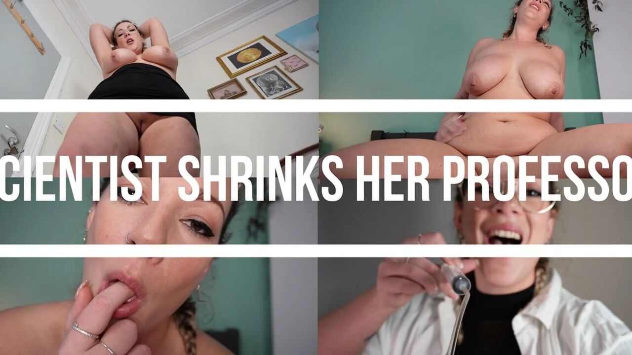 Giantess Scientist Shrinks Her Professor