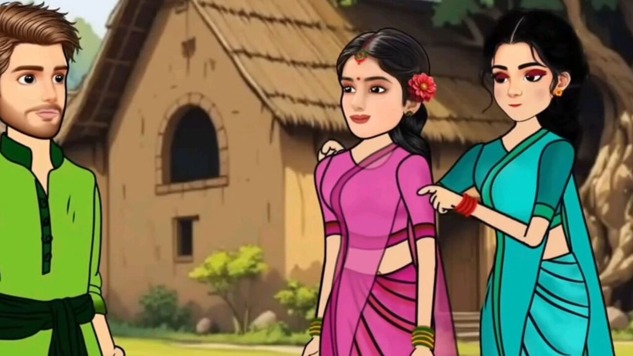 Secret Affair - Busty girls gives cartoon blowjob to big dicked boyfriend