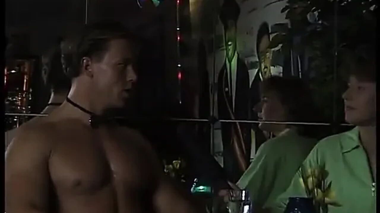 Ripped dude and a sexy chick at the interview