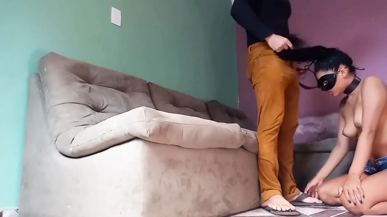 Submissive Stepdaughter in Deep Throat and Sniffing Cum (03/28/21) Part 1
