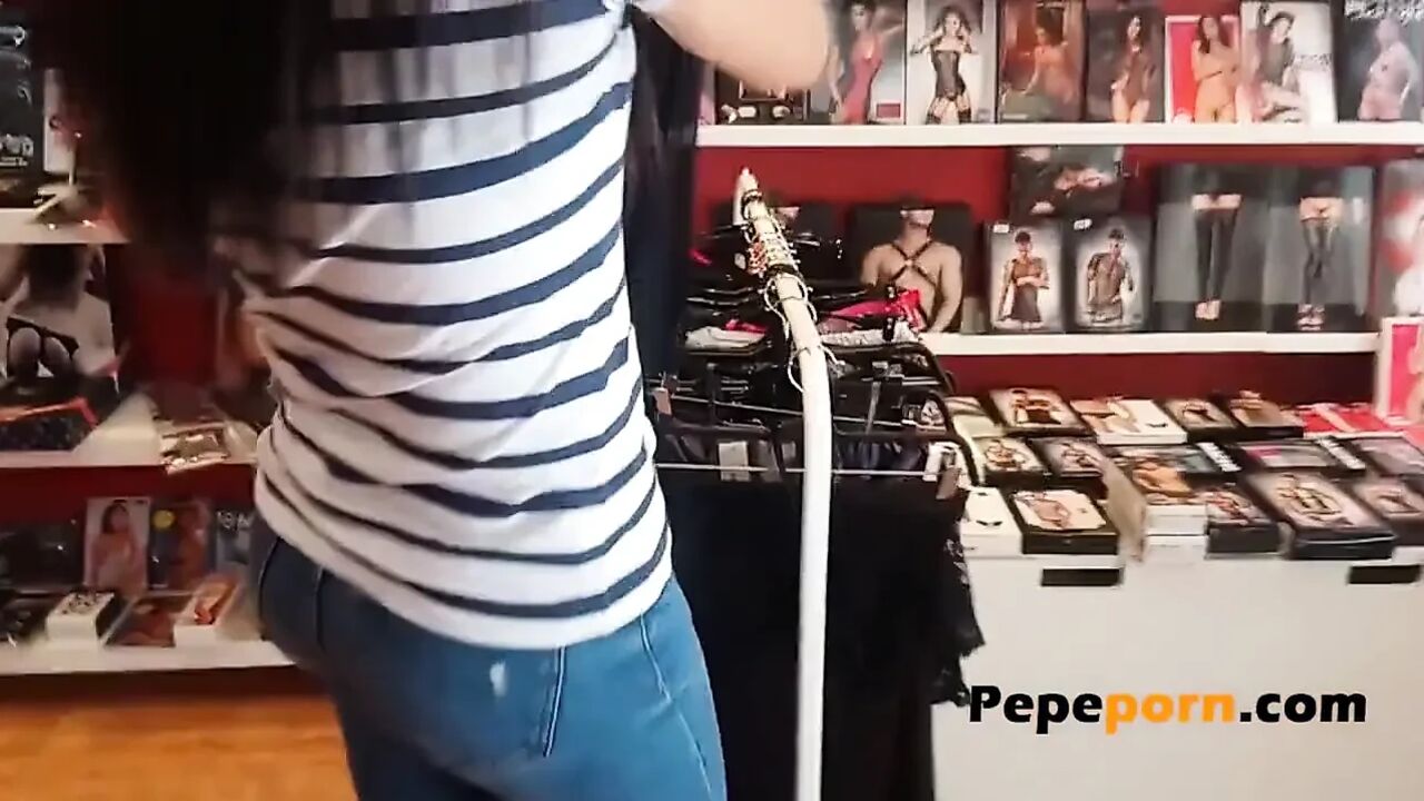 She had the fantasy of being nailed in a cloakroom. Silvia's a dirty girl that loves sex!