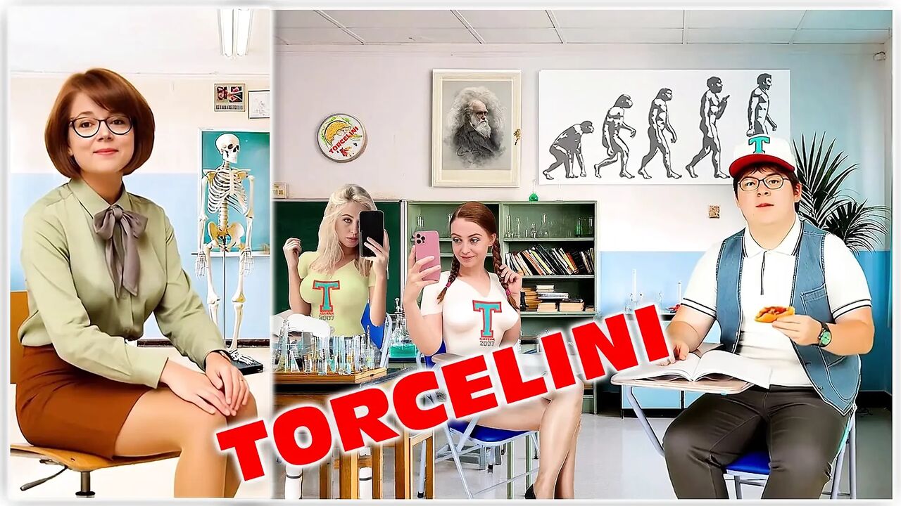 TORCELINI. School. Biology lesson 7. Teacher Wixter. SFW