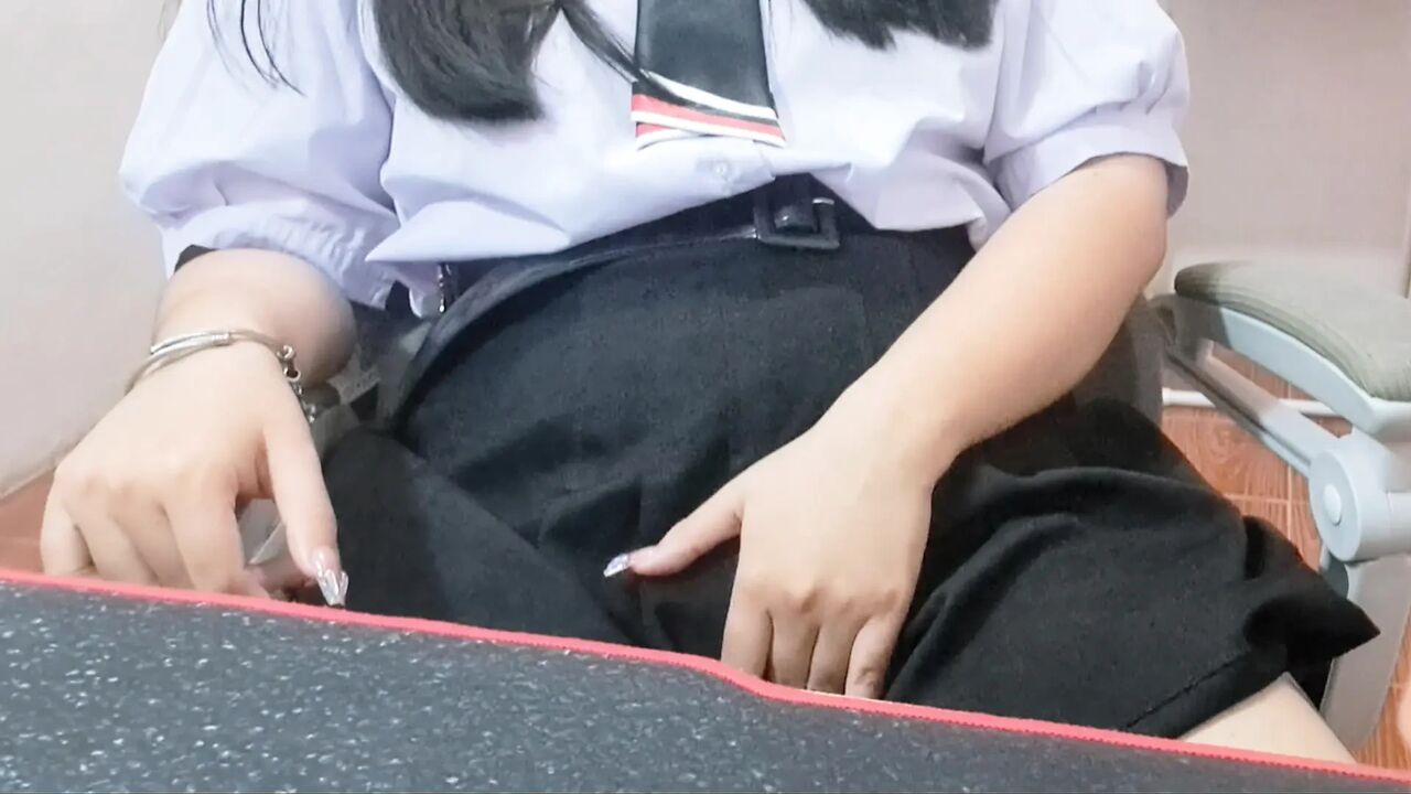 A female student is learning to masturbate.