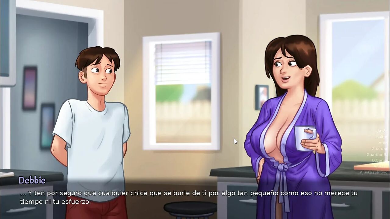 I end up kissing me with my stepmom - summertime saga
