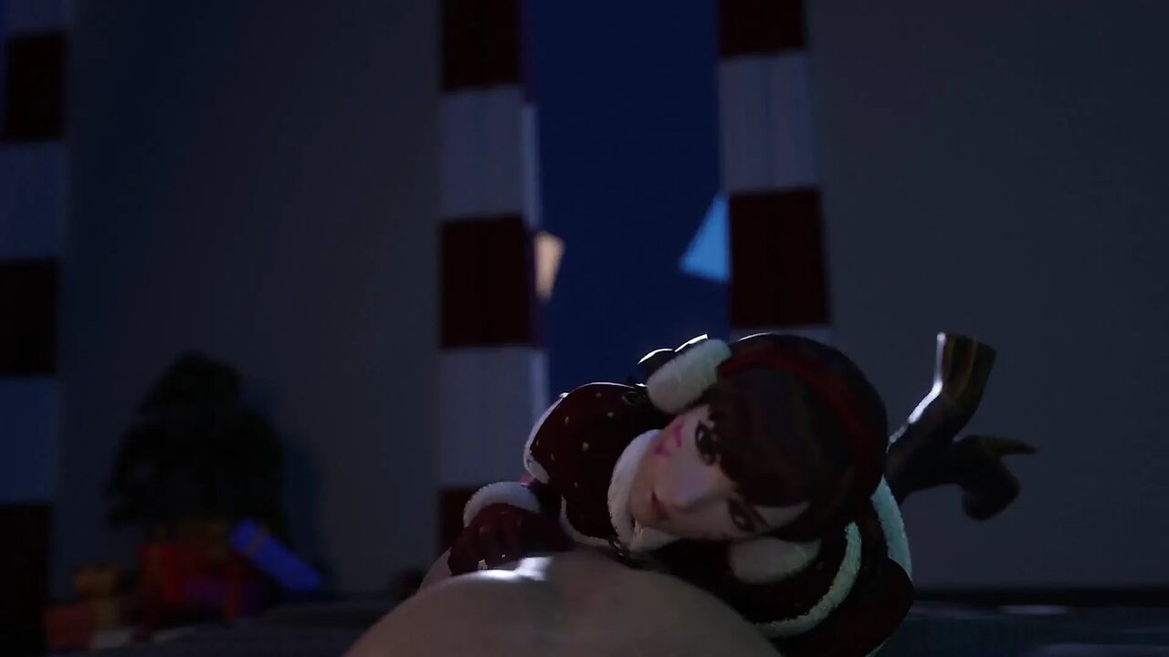 Overwatch - Dva in Christmas Costume Cowgirl no Sound
