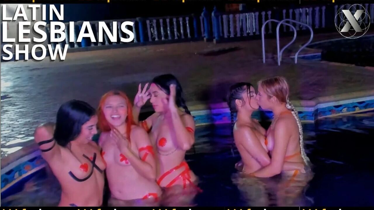 Latin Lesbians Put on a Great Show in a Pool