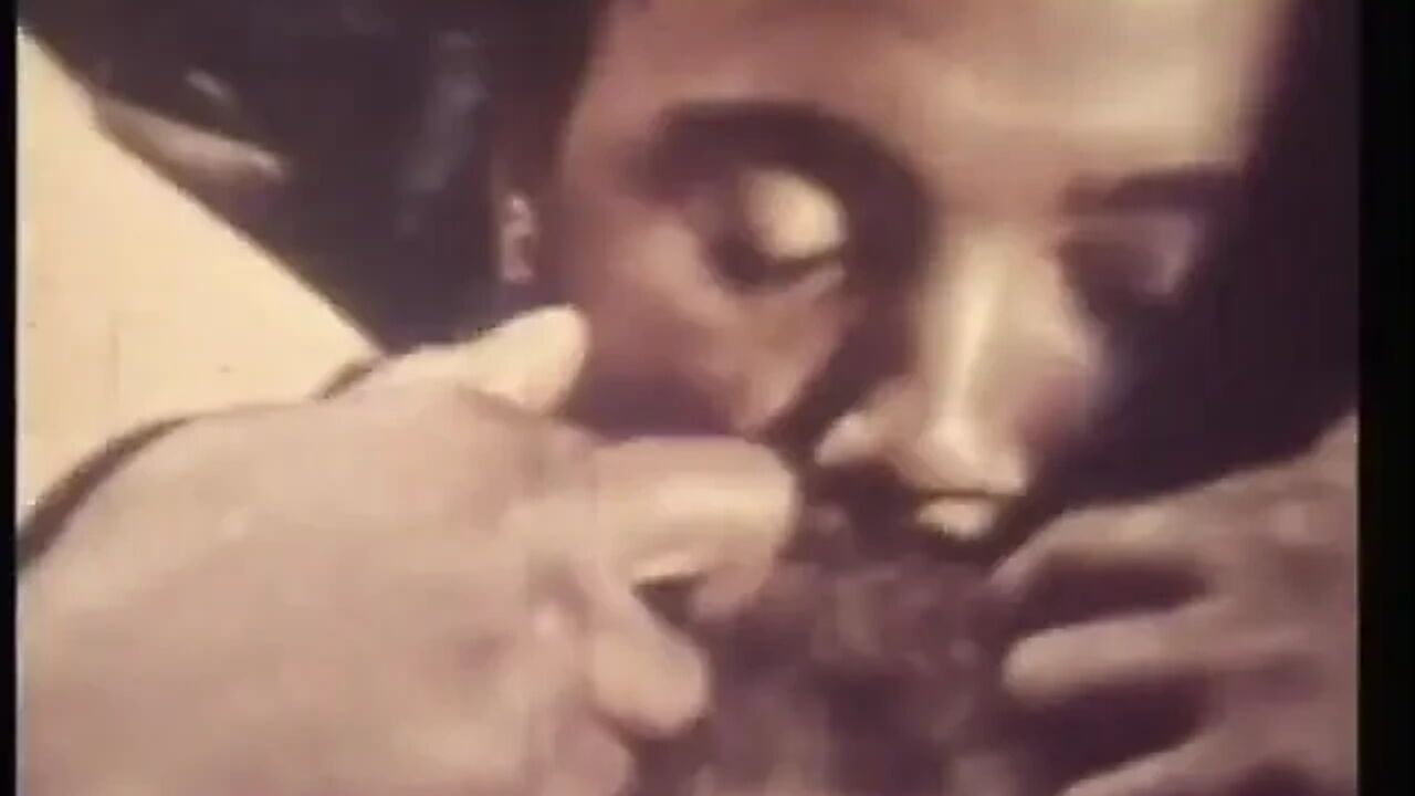 Hairy chick sprayed in her mouth by a big black cock