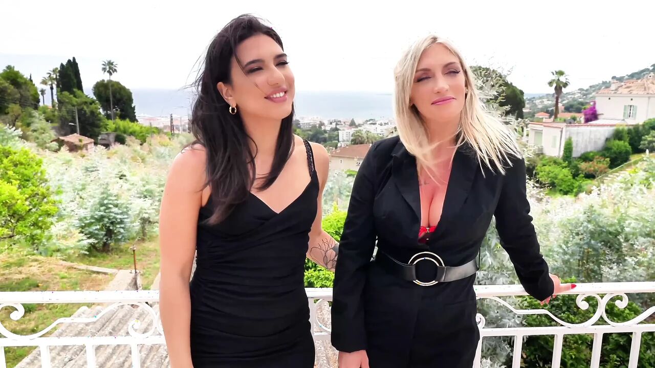 Two French Girls Get by a Big