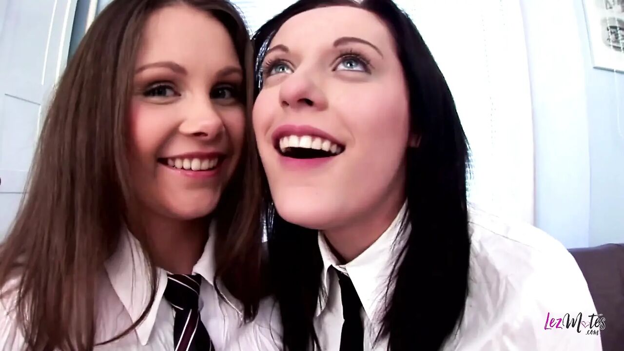 Anal loving lesbian teens adore fooling around with their sex toys after studies are done