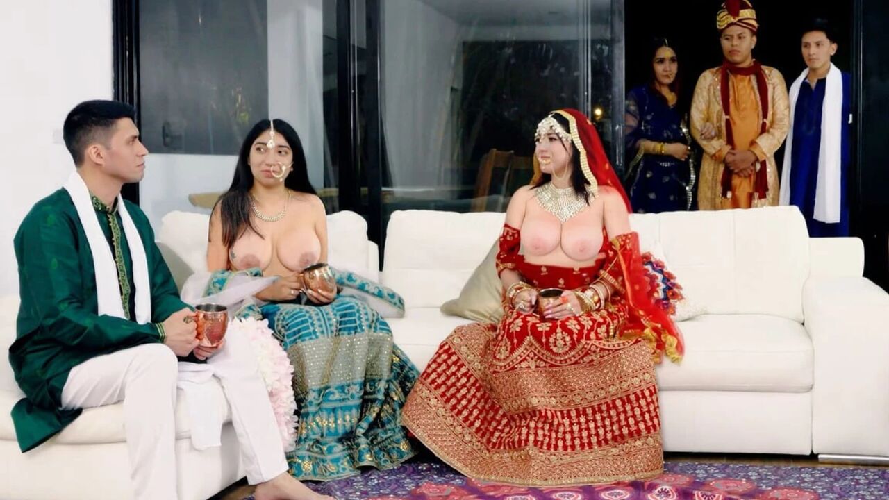 Chudai Hindu Wedding Ends in Between Stepsisters and Stepfathers.