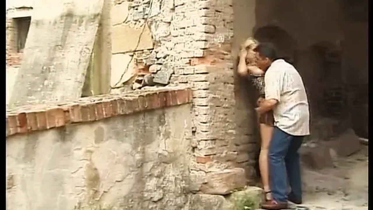 Stunning milf with nice big boobs gets ass banged outdoors
