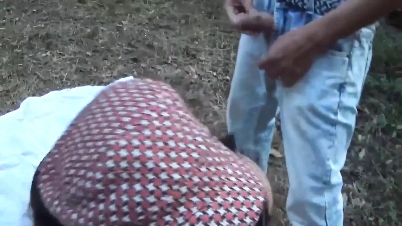 Hot Italian mature on a threesome on the grass