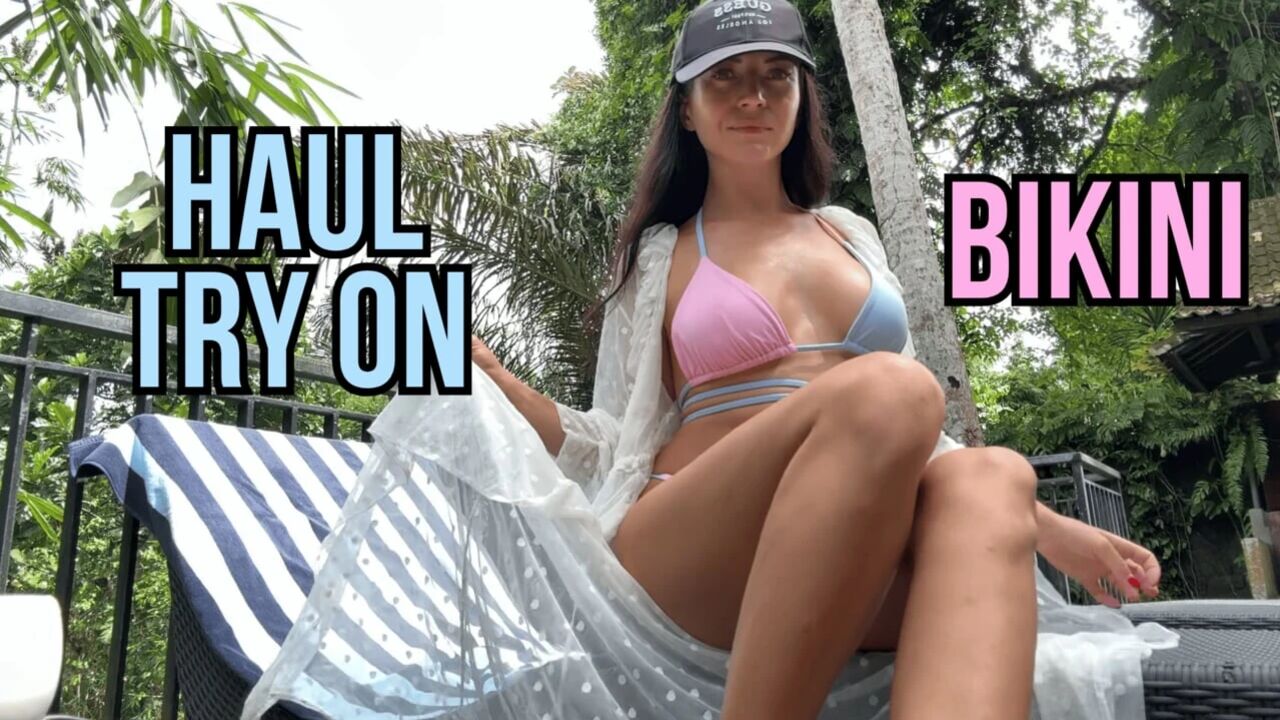 Bikini and Seethrough Cover-Up Tease on My Balcony