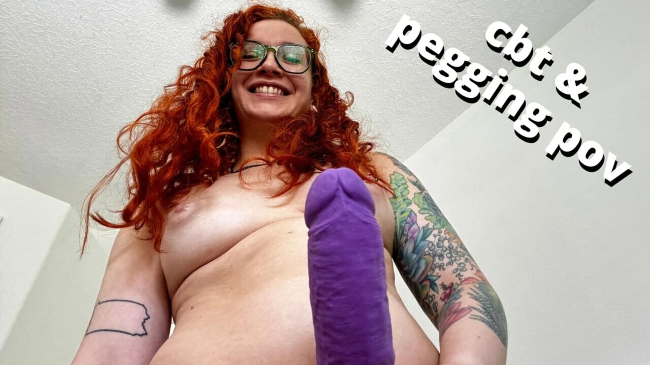 innocent roommate is a secret Domme: femdom CBT pegging pov - full video on Veggiebabyy Manyvids