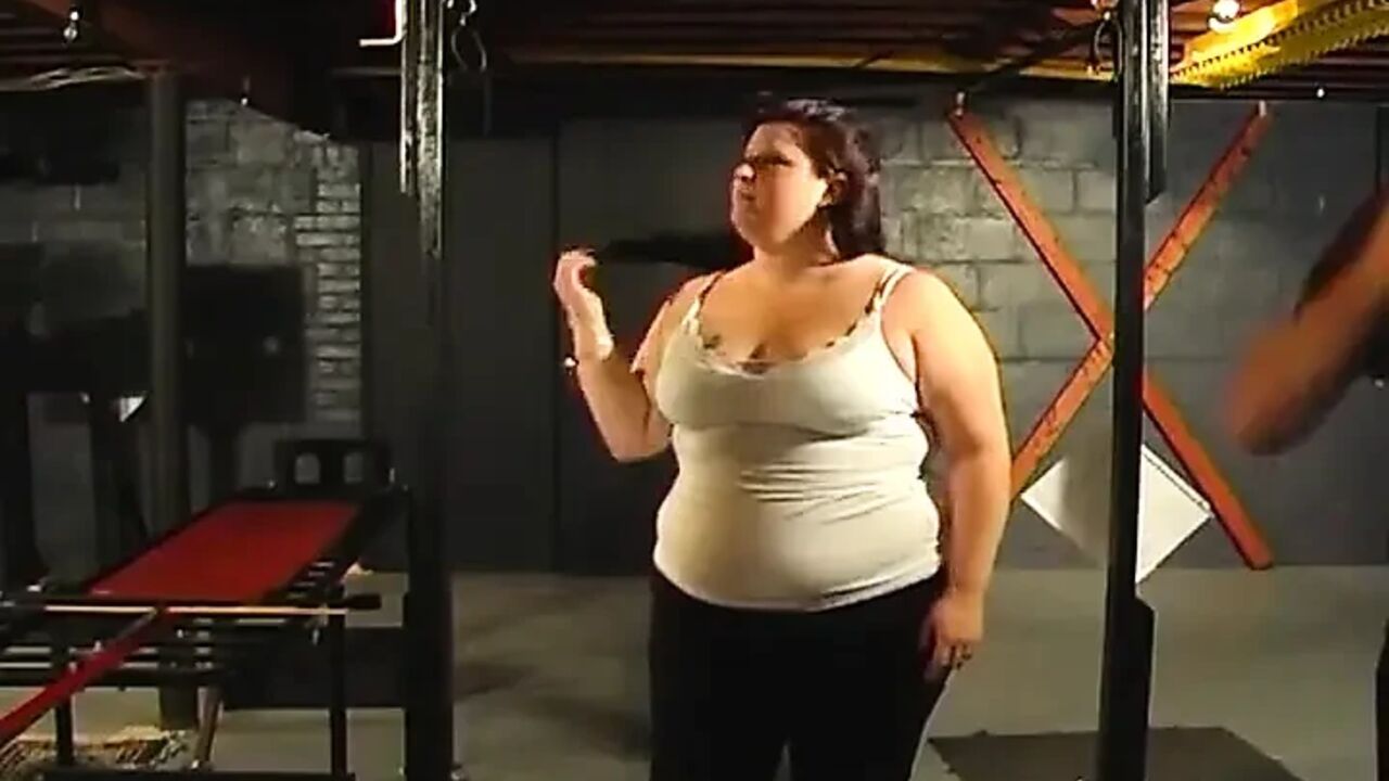 A Horny BBW Gets Tied up and Spanked
