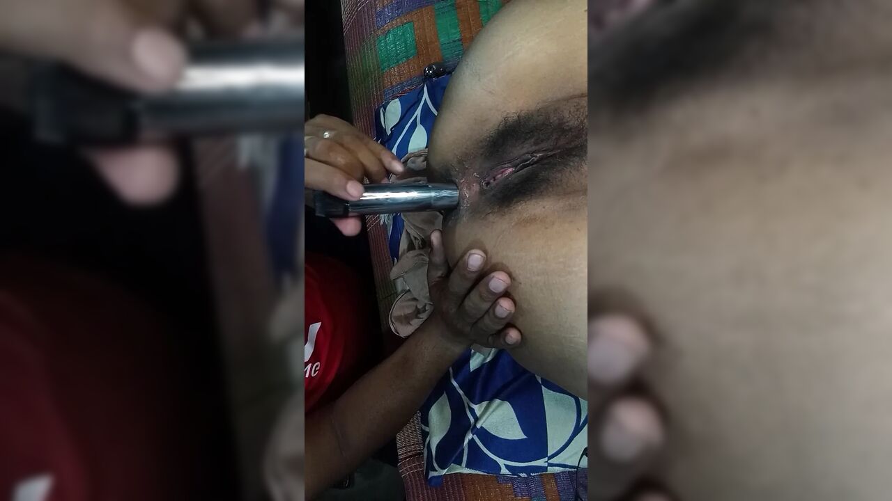 Try to Inserted Anal Plug, Vibrator and his Tongue in her Gfs Pussy and Aashole