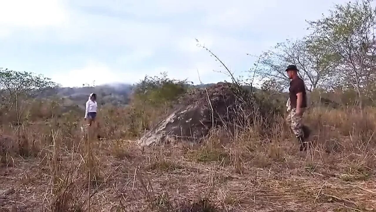 Mexican Woman Is Nibbled by Bodo Outdoors