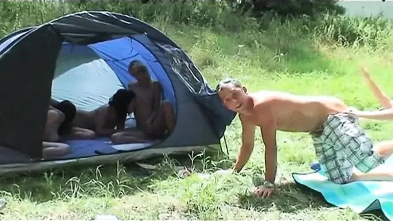 Camping of the bitches, anal fucking the blonde