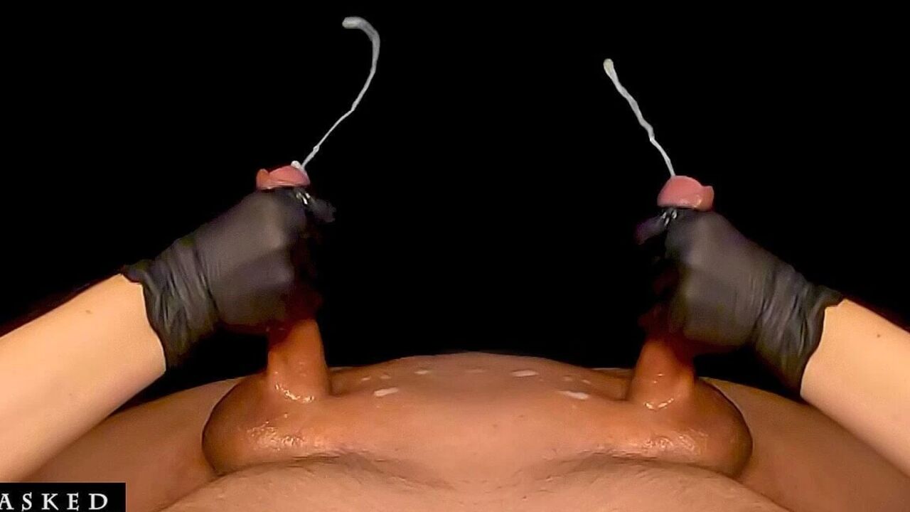 Edged a Cock Long and Sensual to Cum in Super Slow Motion to a Big Load