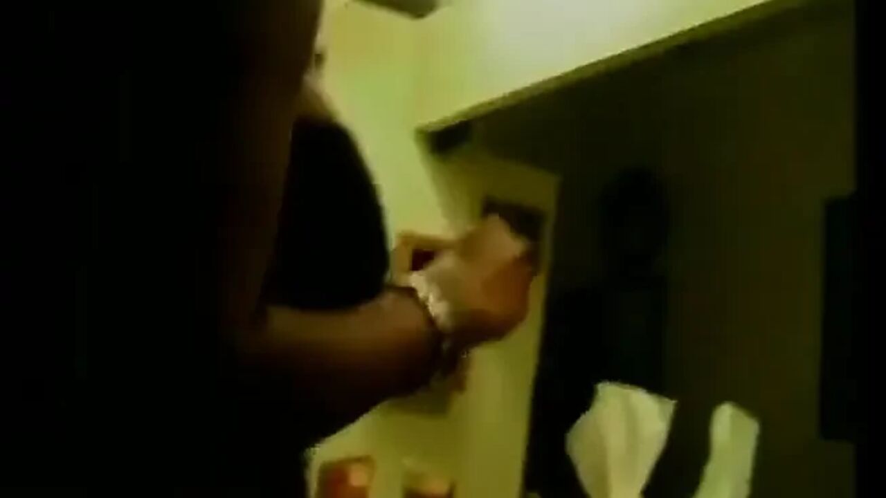 Busty ebony sucks big black cock