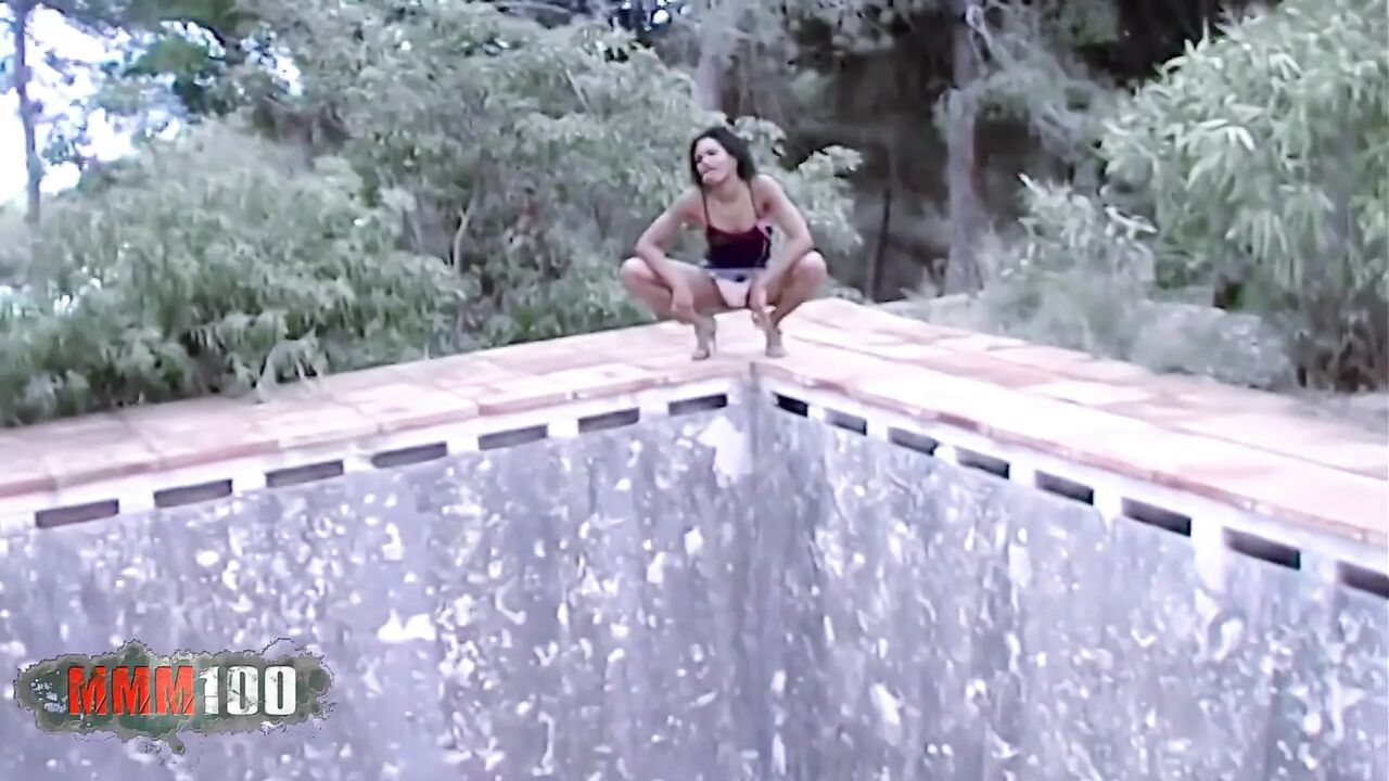 Shania Shania Strip Near an Old Abandoned Swimming Pool