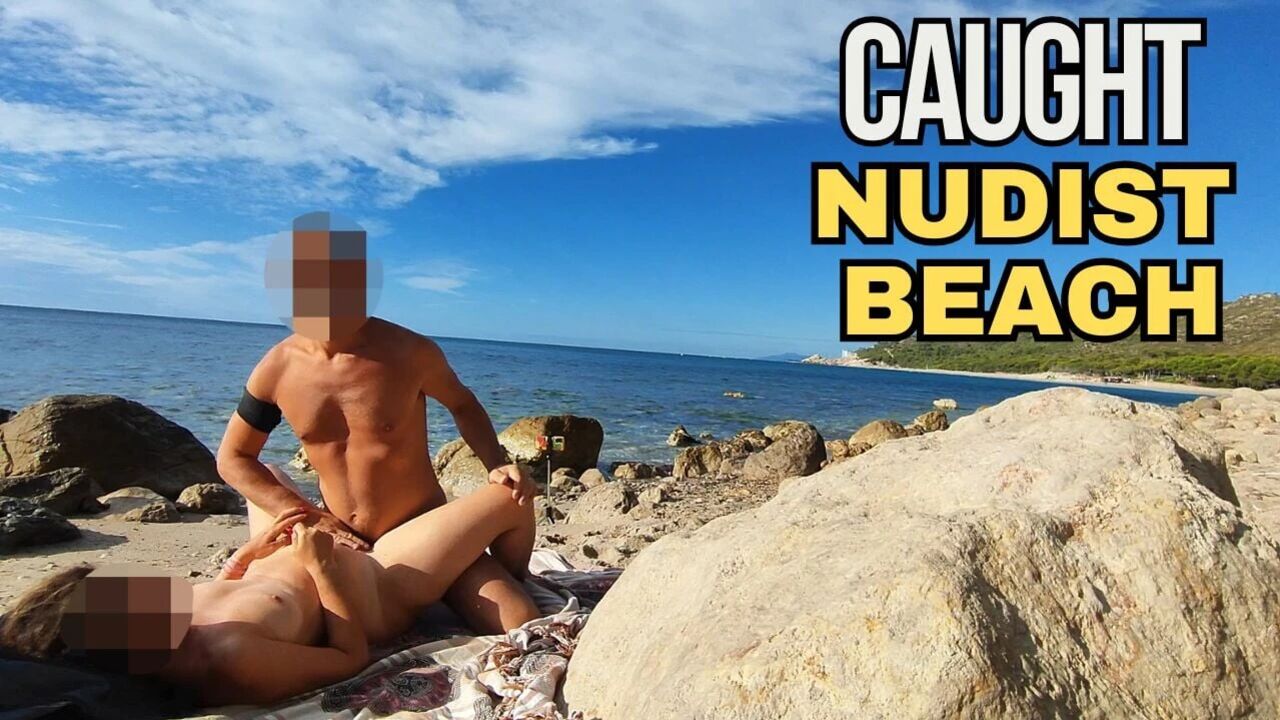 Strangers caught my wife touching and FUCKING my BIG COCK on a public nude beach - Real amateur french - MissCreamy