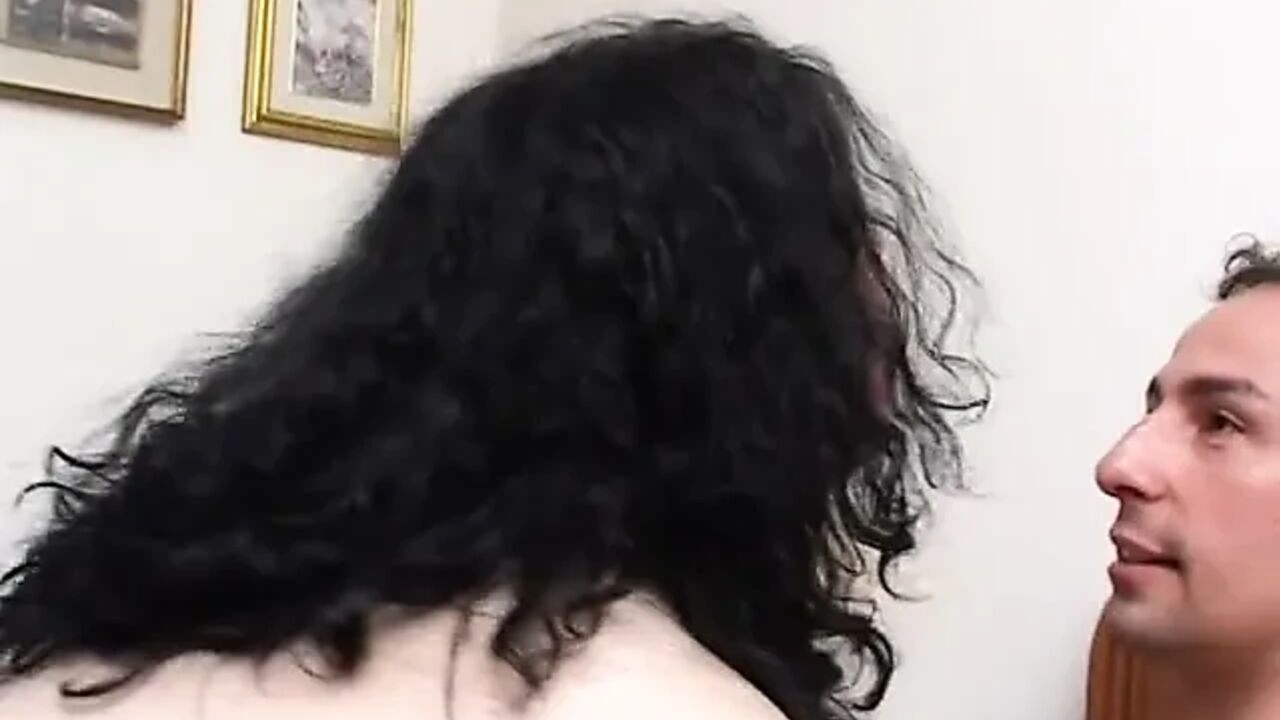 Huge woman fucking in her fishnets