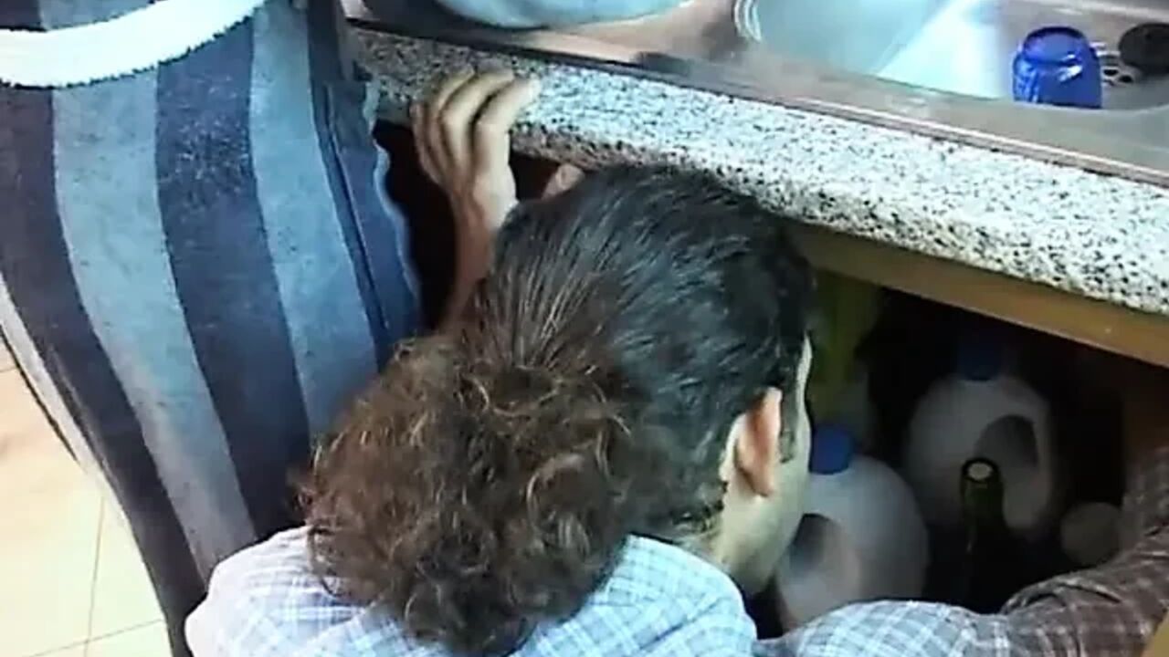 Italian brunette rides a hard big cock in the kitchen